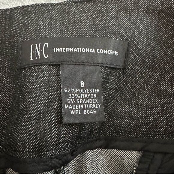 INC International Concepts Dark Grey Black Straight Leg Trouser Pants NWT Size 8 - Picture 8 of 12